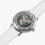 Scottish Craig Clan Tartan Crest Badge Silver Automatic Watch Size 46mm
