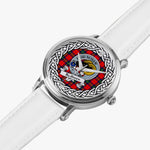 Ruthven Scottish Clan Tartan Crest Badge Silver Automatic Watch Size 46mm
