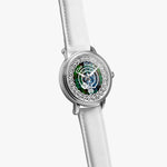 Scottish Fletcher Clan Tartan Crest Badge Silver Automatic Watch Size 46mm