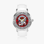MacGill Scottish Clan Tartan Crest Badge Silver Automatic Watch Size 46mm