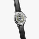 Pollock Scottish Clan Tartan Crest Badge Silver Automatic Watch Size 46mm