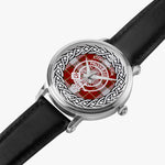 Scottish Macfie Clan Tartan Crest Badge Silver Automatic Watch Size 46mm