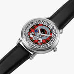 Nesbitt Scottish Clan Tartan Crest Badge Silver Automatic Watch Size 46mm