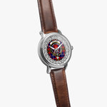 Pentland Scottish Clan Tartan Crest Badge Silver Automatic Watch Size 46mm