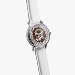 Somerville Scottish Clan Tartan Crest Badge Silver Automatic Watch Size 46mm