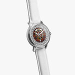 Ainslie Scottish Clan Tartan Crest Badge Silver Automatic Watch Size 46mm