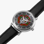 Clan Adair Crest & Tartan Knot Sterling Silver Unisex Automatic Watch (Silver) Size 46mm