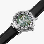 Scottish Kelly Clan Tartan Crest Badge Silver Automatic Watch Size 46mm