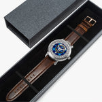 McKerrell  Scottish Clan Tartan Crest Badge Silver Automatic Watch Size 46mm