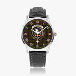 Scottish Cochrane Family Crest Quartz Watch With Leather Strap - Tartan Watch Instafamous Quartz Leather Strap Plaid Watch