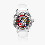 Ruthven Scottish Clan Tartan Crest Badge Silver Automatic Watch Size 46mm