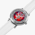 Scottish Haig Clan Tartan Crest Badge Silver Automatic Watch Size 46mm
