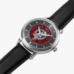 Clan Ramsay Crest & Tartan Knot Sterling Silver Unisex Automatic Watch (Silver) Size 46mm