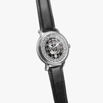 Scottish Moffat Clan Tartan Crest Badge Silver Automatic Watch Size 46mm