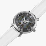Clan Anderson Crest & Tartan Knot Sterling Silver Unisex Automatic Watch (Silver) Size 46mm