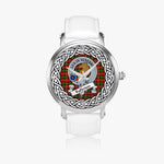 Fullerton Scottish Clan Tartan Crest Badge Silver Automatic Watch Size 46mm
