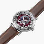 Little Scottish Clan Tartan Crest Badge Silver Automatic Watch Size 46mm