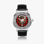 Aikenhead Scottish Clan Tartan Crest Badge Silver Automatic Watch Size 46mm