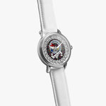 Macdonalds Of Donald Scottish Clan Tartan Crest Badge Silver Automatic Watch Size 46mm