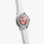 MacDowall Clan Tartan Crest Badge Silver Automatic Watch Size 46mm
