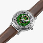 Galloway Scottish Clan Tartan Crest Badge Silver Automatic Watch Size 46mm