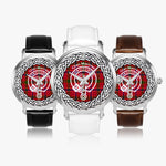 Scottish Macrae Clan Tartan Crest Badge Silver Automatic Watch Size 46mm