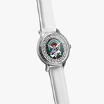 Young Scottish Clan Tartan Crest Badge Silver Automatic Watch Size 46mm