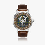 Scottish MacLellan Celtic Circle Silver Automatic Watch Size 46mm