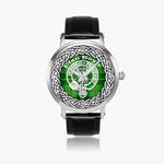 Scottish Boyle Tartan Crest Badge Silver Automatic Watch Size 46mm