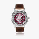 Scottish Little Clan Tartan Crest Badge Silver Automatic Watch Size 46mm