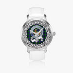 Blair Scottish Clan Tartan Crest Badge Silver Automatic Watch Size 46mm
