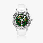 Kinloch Scottish Clan Tartan Crest Badge Silver Automatic Watch Size 46mm