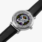 Chalmers Scottish Clan Tartan Crest Badge Silver Automatic Watch Size 46mm