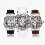 Scottish Borthwick Clan Tartan Crest Badge Silver Automatic Watch Size 46mm