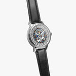 Glass Scottish Clan Tartan Crest Badge Silver Automatic Watch Size 46mm