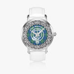 Scottish MacIntyre Clan Tartan Crest Badge Silver Automatic Watch Size 46mm