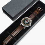 Scottish Primrose Celtic Circle Silver Automatic Watch Size 46mm
