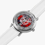 Donnachaidh Scottish Clan Tartan Crest Badge Silver Automatic Watch Size 46mm
