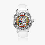 Gibson Scottish Clan Tartan Crest Badge Silver Automatic Watch Size 46mm