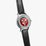 Scottish Kerr Clan Tartan Crest Badge Old Silver Automatic Watch Size 46mm