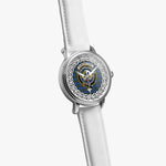 Edmonstone Scottish Clan Tartan Crest Badge Silver Automatic Watch Size 46mm