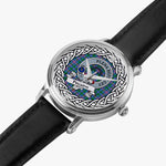 Pitcairn Scottish Clan Tartan Crest Badge Silver Automatic Watch Size 46mm