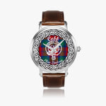 Cobb Scottish Clan Tartan Crest Badge Silver Automatic Watch Size 46mm