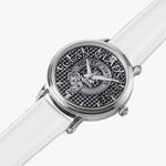 Clan Gladstone Crest & Tartan Knot Sterling Silver Unisex Automatic Watch (Silver) Size 46mm