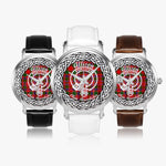Scottish Allison Clan Tartan Crest Badge Silver Automatic Watch Size 46mm