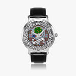 Anderson Scottish Clan Tartan Crest Badge Silver Automatic Watch Size 46mm