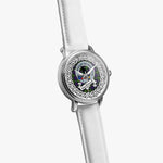 Macdonnell Of Glengarry Scottish Clan Tartan Crest Badge Silver Automatic Watch Size 46mm