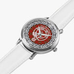 Scottish MacDougall Clan Tartan Crest Badge Silver Automatic Watch Size 46mm