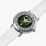 Kirkcaldy Scottish Clan Tartan Crest Badge Silver Automatic Watch Size 46mm