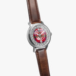 MacRae Scottish Clan Tartan Crest Badge Old Silver Automatic Watch Size 46mm